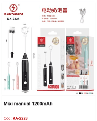 Mixi manual 1200mAh R$ 16,2 PCS/cx: 60