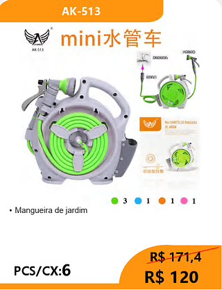 Mangueira de jardim PCS/CX:6 R$ 120