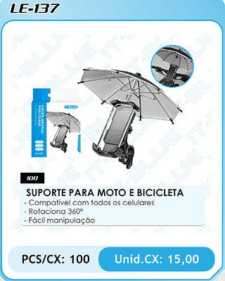 SUPORTE PARA MOTO E BICICLETA PCS/CX: 100 Unid.CX: 15,00