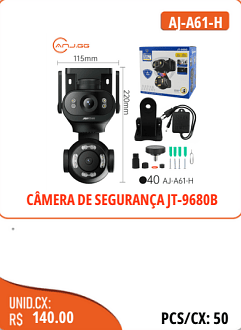 CAMERA DE SEGURANCAJT-9680B UNID.CX:RS 140.00 PCS/CX:50