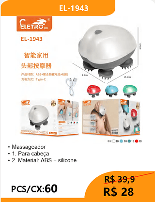 Massageador PCS/CX:60 R$28