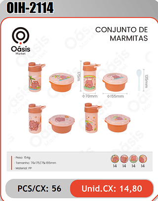 CONJUNTO DEMARMITAS PCS/CX:56 Unid.CX:14,80