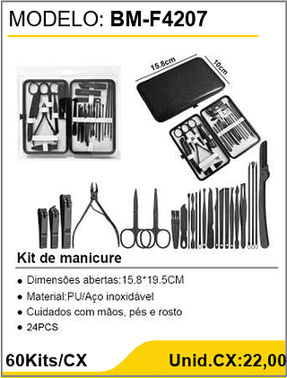 Kit de manicure 60Kits/CX Unid.CX:22,00