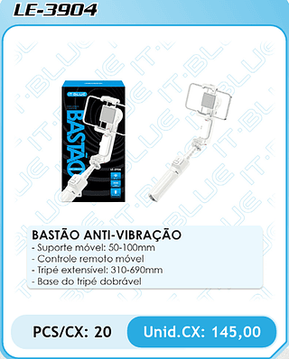 BASTÃO ANTI-VIBRAÇÃO PCS/CX: 20 Unid.CX: 145,00
