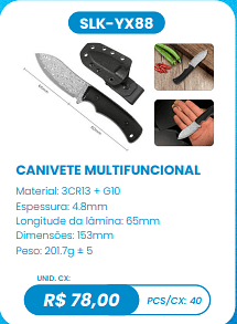 CANIVETE MULTIFUNCIONAL UNID. CX: R$ 78,00 PCS/CX: 40