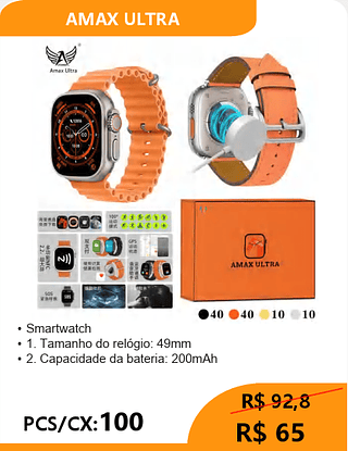 Smartwatch PCS/CX:100 R$ 65