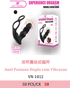 Anel Peniano Duplo com Vibracao 50 PCS/CX58