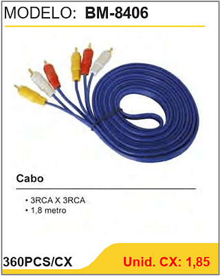 Cabo 360PCS/CX Unid. CX: 1,85