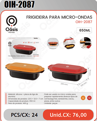 FRIGIDEIRA PARA MICRO-ONDAS PCS/CX:24 Unid.CX: 76,00