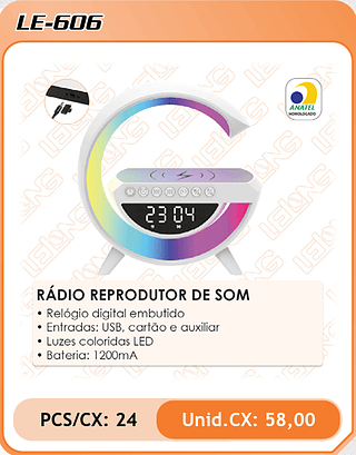 RÁDIO REPRODUTOR DE SOM 24PÇ=58$