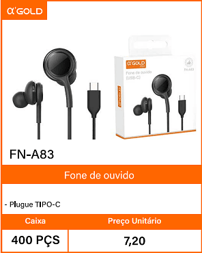Fone de ouvido Caixa 400 PCS Preco Unitario 7,20