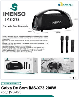 Caixa De Som 200W R990 PC/CX 1