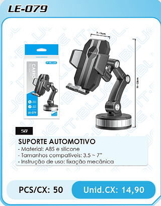 SUPORTE AUTOMOTIVO PCS/CX: 50 Unid.CX: 14,90