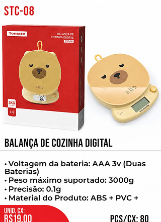 Balança De Cozinha Digital 80pç=19$