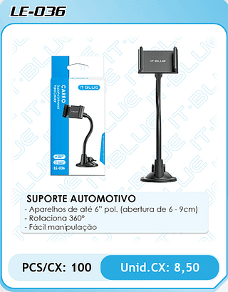 SUPORTE AUTOMOTIVO PCS/CX: 100 Unid.CX: 8,50