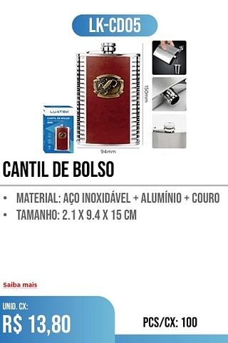 CANTIL DE BOLSO 100PÇ=13,80$