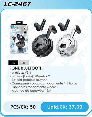 FONE BLUETOOTH PCS/CX: 50 Unid.CX: 37,00