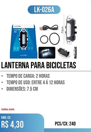LANTERNA PARA BICICLETAS 240PÇ=4,30$