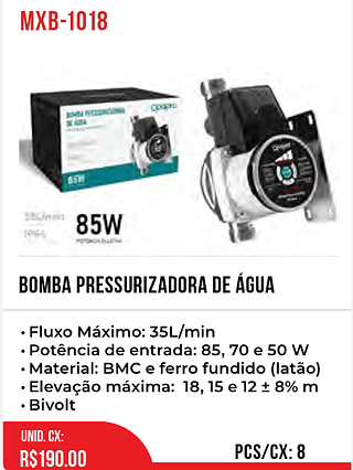 Bomba Pressurizadora De Água 8pç=190$