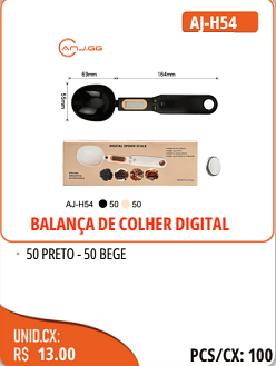 BALANÇA DE COLHER DIGITAL UNID.CX: RS 13.00 PCS/CX:100