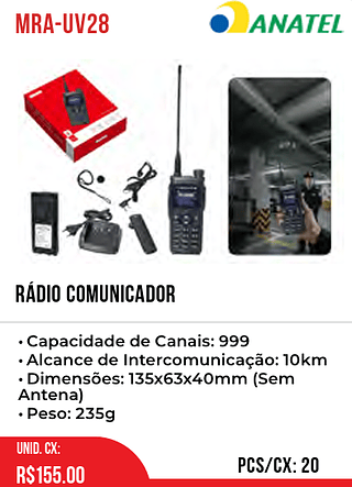RÁDIO COMUNICADOR 20pç=155$
