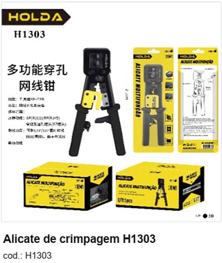 Alicate de crimpagem R$ 28,8 PC/CX:50