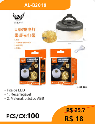 Fita de LED PCS/CX:100 R$ 18