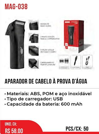 Aparador De Cabelo À Prova D’água 50pç=58$