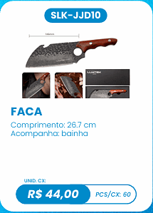 FACA UNID. CX: R$ 44,00 PCS/CX: 60