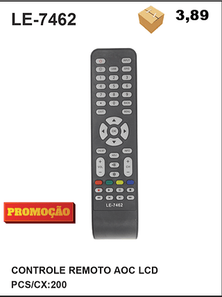 CONTROLE REMOTO AOC LCD 200pç=3,89$