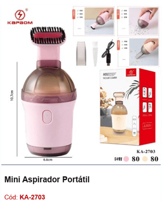 Mini Aspirador Portátil R$ 15,3 PCS/CX: 160