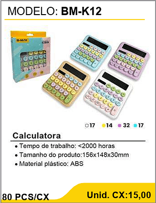Calculatora 80 PCS/CX Unid. CX:15,00
