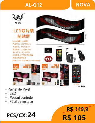 Painel De Pixel PCS/CX:24 R$105