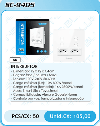 INTERRUPTOR PCS/CX: 50 Unid.CX: 105,00