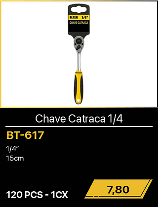 Chave Catraca 1/4 120PCS R$7,80