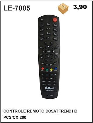 CONTROLE REMOTO DOSAT TREND HD PCS/CX:200=3.9$