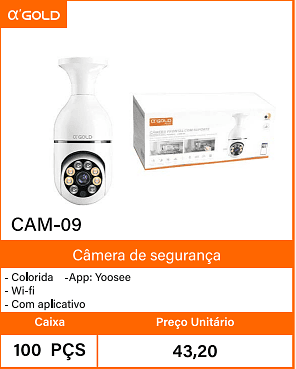 Camera de seguranca Caixa 100 PCS Preco Unitario 43,20