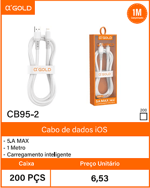 Cabo de dados iOS Caixa 200 PCS Preco Unitario 6,53