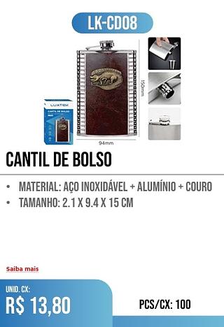 CANTIL DE BOLSO 100PÇ=13,80$