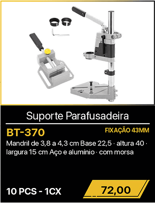 Suporte Parafusadeira 10PCS R$72,00