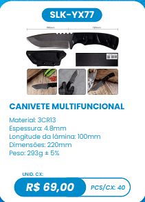 CANIVETE MULTIFUNCIONAL UNID. CX: R$ 69,00 PCS/CX: 40