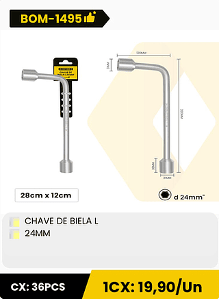 CHAVE DE BIELA L 24MM CX: 36PCS 1CX: 19,90/Un