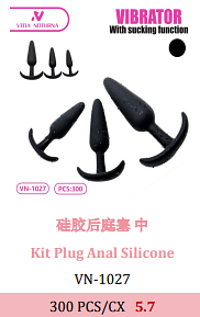 Kit Plug Anal Silicone 300 PCS/CX 5.7
