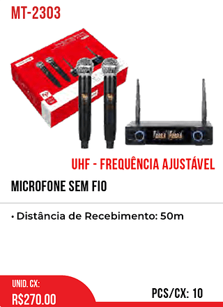 MICROFONE SEM FIO 10pç=270$