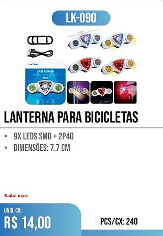 LANTERNA PARA BICICLETAS 240PÇ=14$