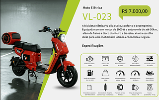 Moto Eletrica R$ 6300.00