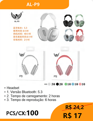 Headset PCS/CX:100 R$17