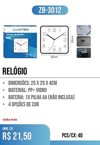 RELÓGIO 40pç=21,50$