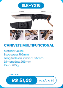 CANIVETE MULTIFUNCIONAL UNID. CX: R$ 51,00 PCS/CX: 60
