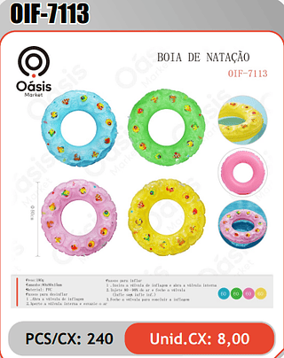 BOIA DE NATACAO PCS/CX: 240 Unid.CX: 8,00